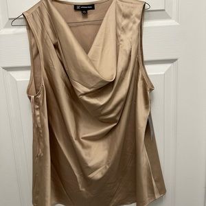 Gold Satin Sleeveless Top